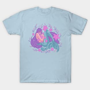 Starfish Mermaid Hugs T-Shirt